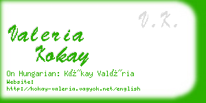 valeria kokay business card